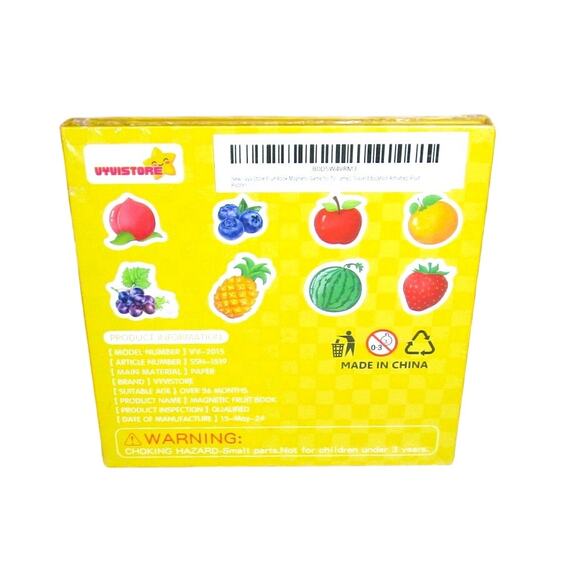 Fruit Book by Happy Toys Magnetic Matching Game Puzzle for Children 3-5 Years - Picture 2 of 2